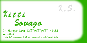 kitti sovago business card